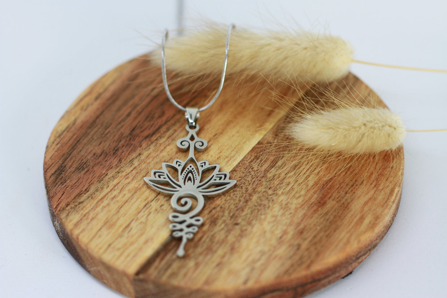 Edelstahlkette Lotus groß