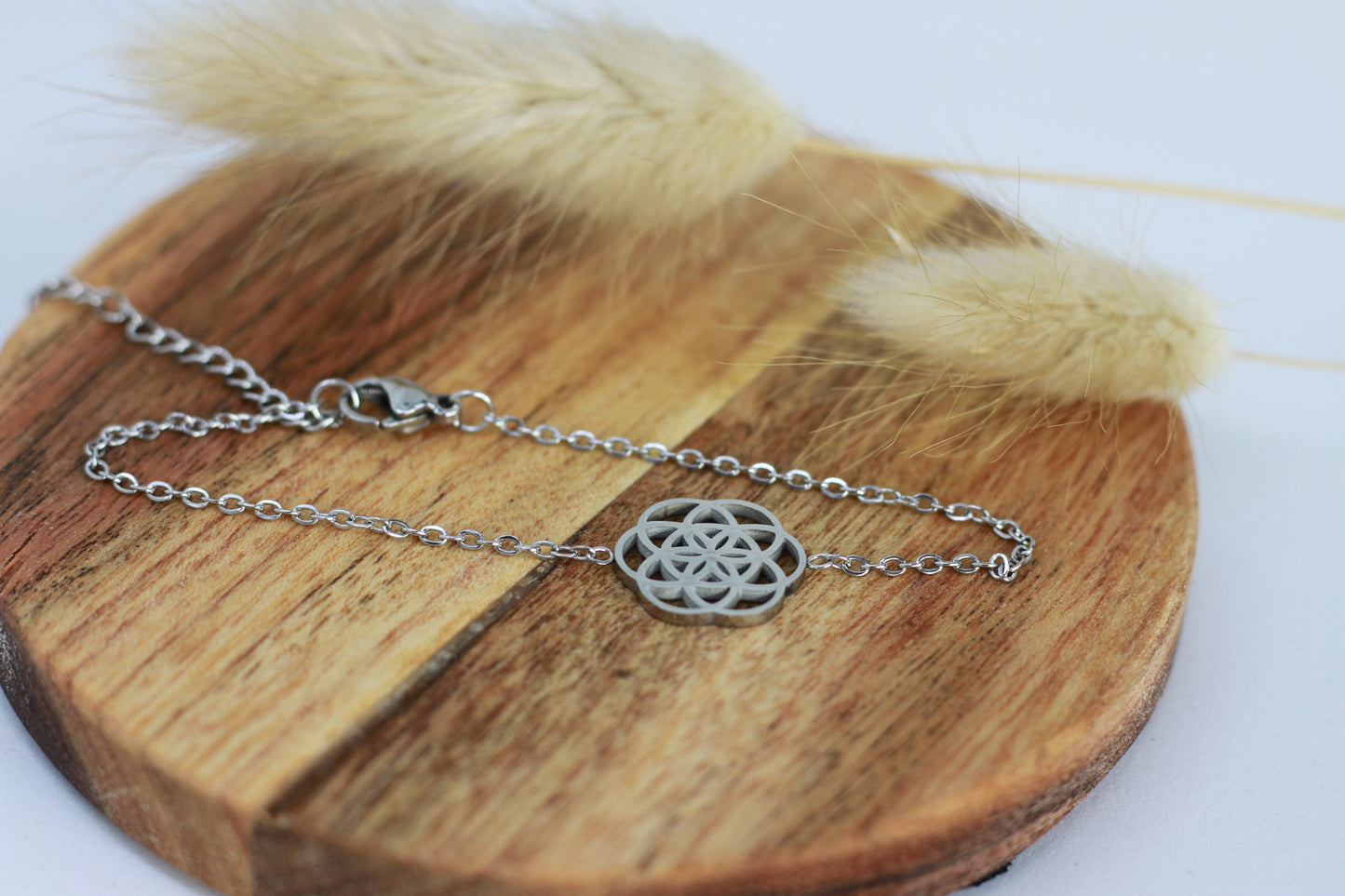 Edelstahl Armband Blume des Lebens