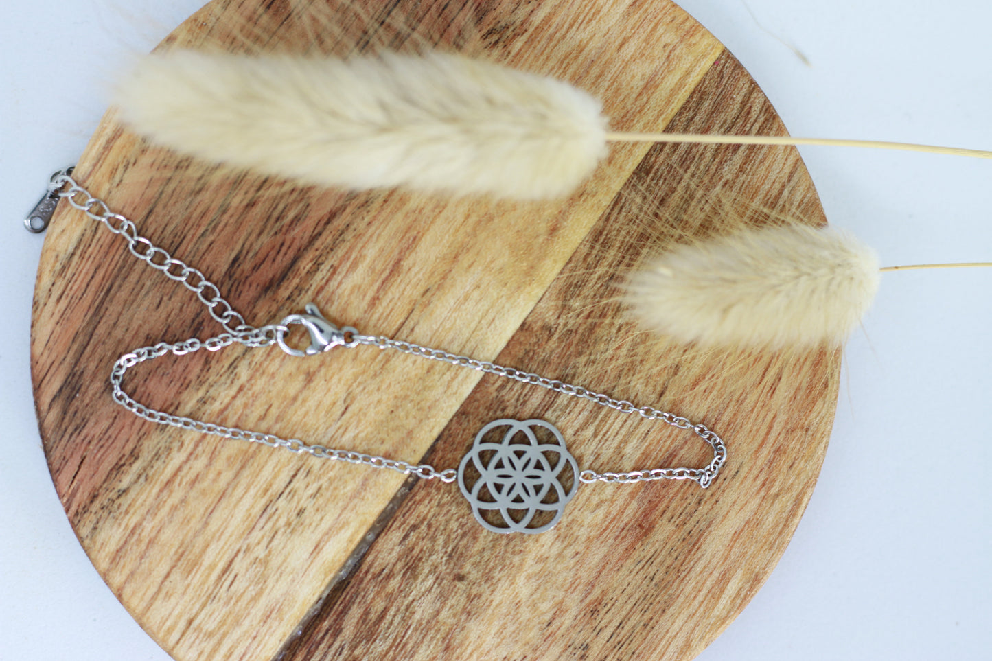 Edelstahl Armband Blume des Lebens