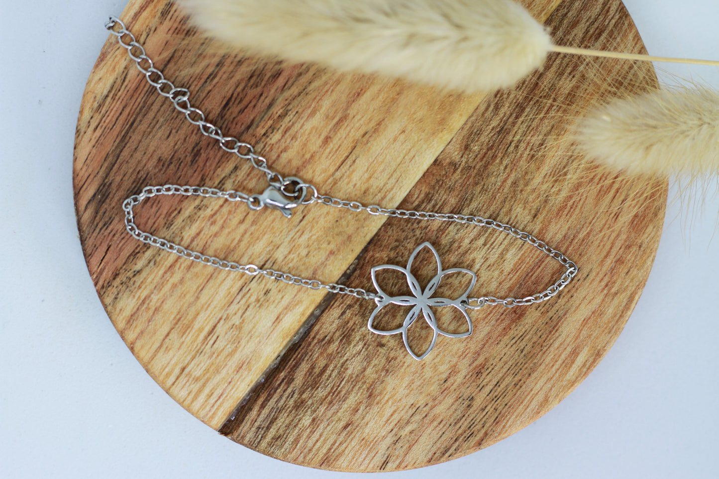 Edelstahl Armband Blume