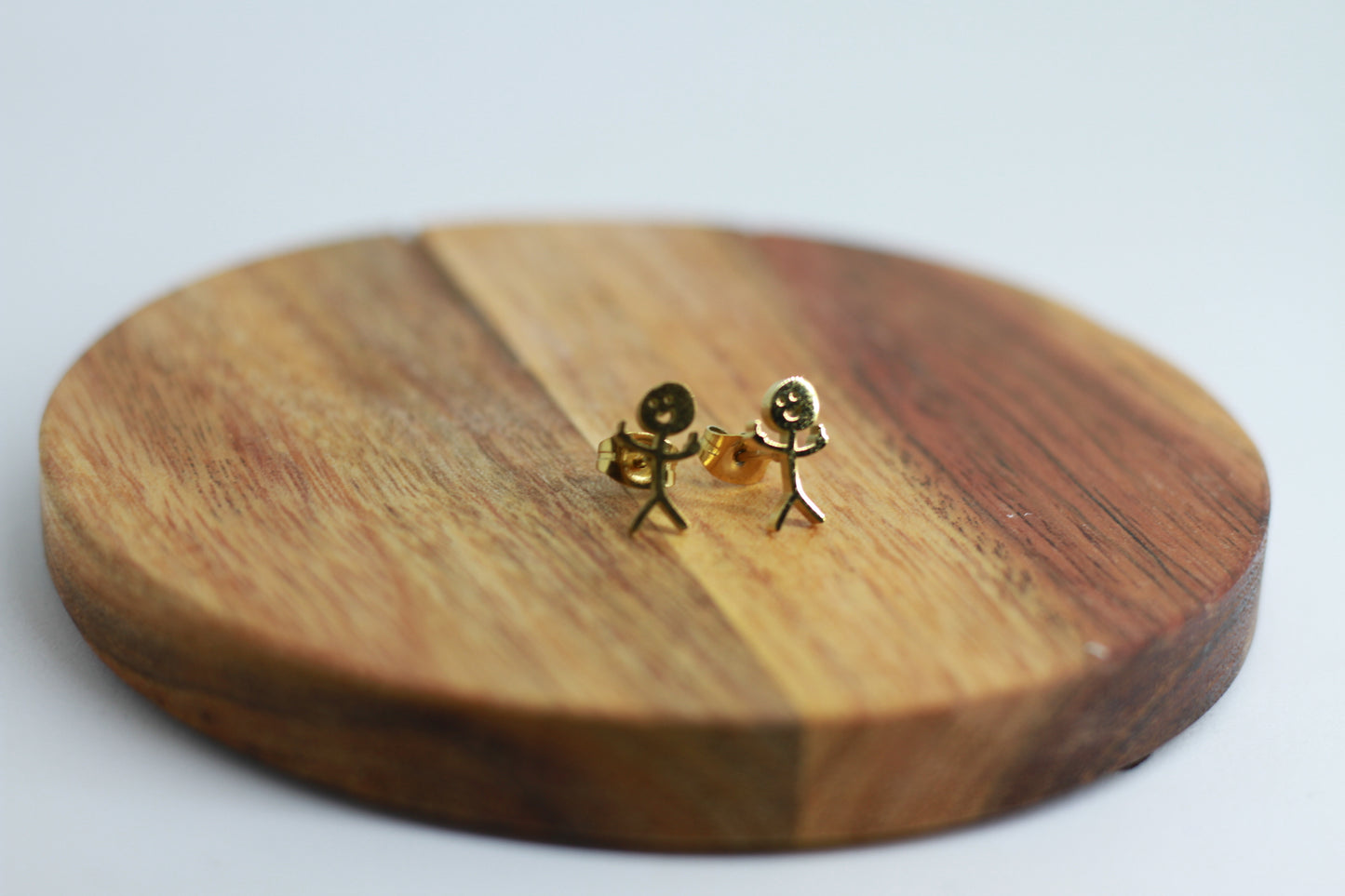 Edelstahl Ohrstecker Statement Mittelfingermännchen Gold