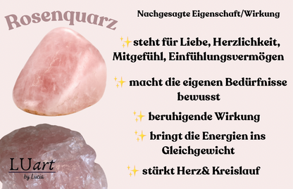 Rosenquarz Perlen Armband