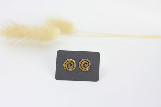 Ohrstecker Wirbel vergoldet