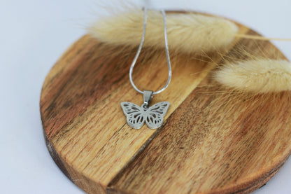 Edelstahlkette Schmetterling