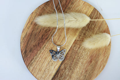 Edelstahlkette Schmetterling