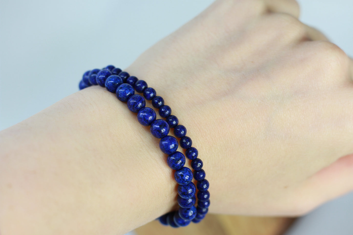 Lapislazuli Perlen Armband
