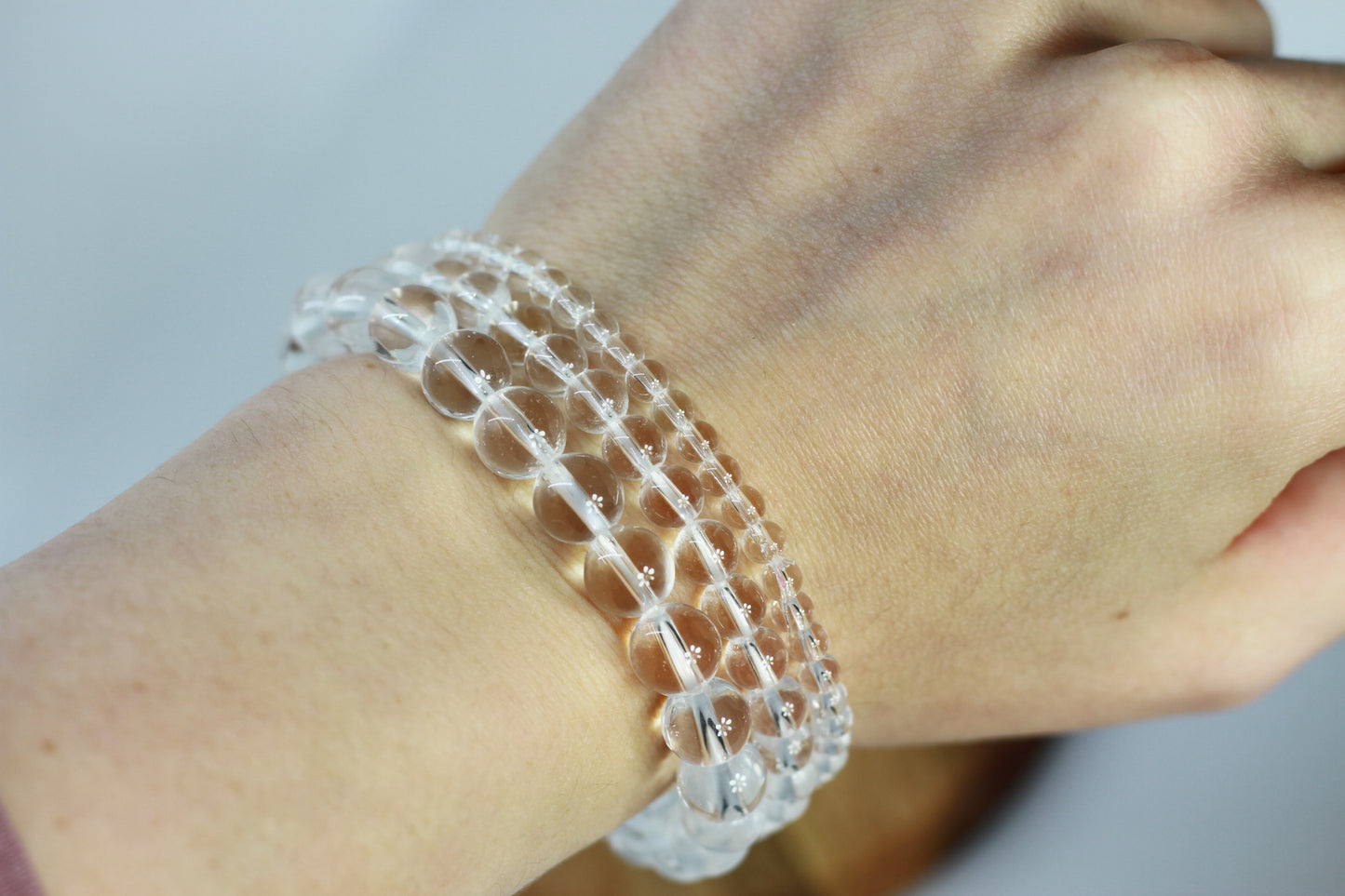 Bergkristall Perlen Armband