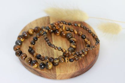 Tigerauge Perlen Armband