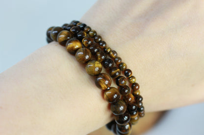 Tigerauge Perlen Armband